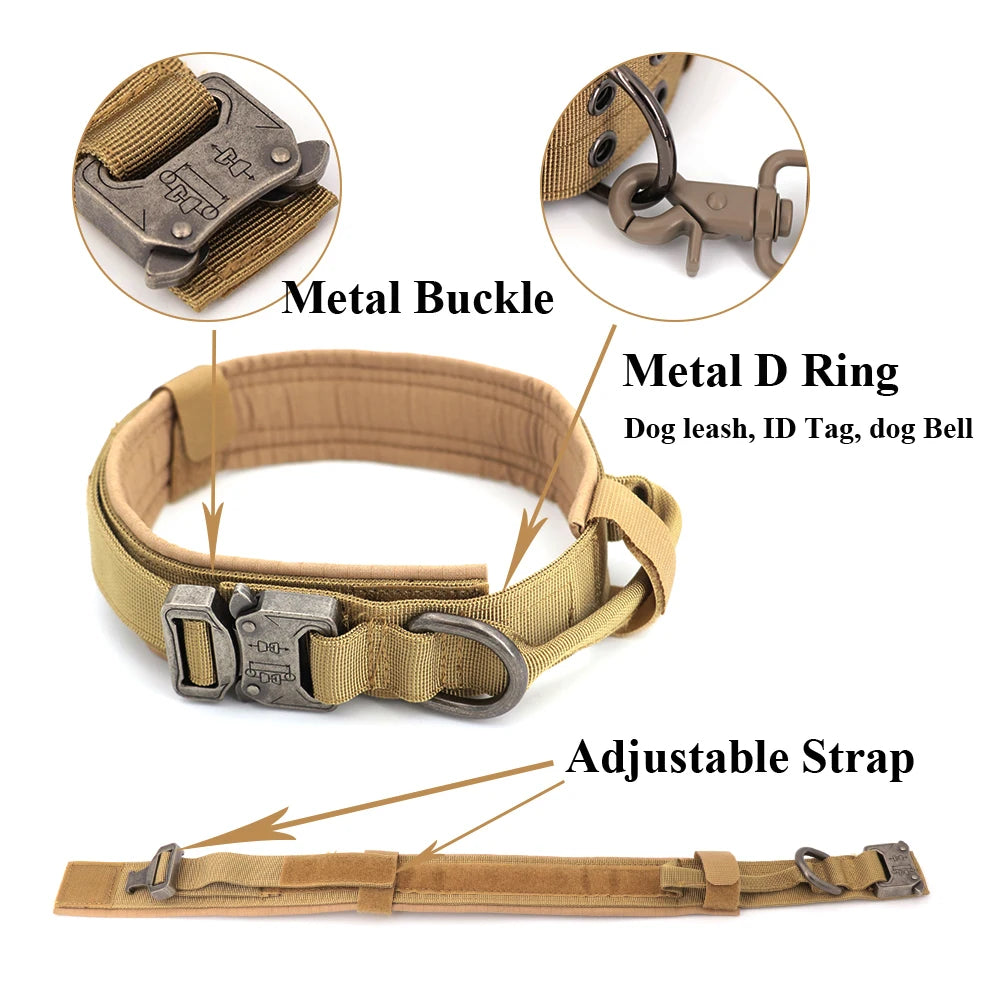 PawRoam Tactical Dog Harness & Leash Set — No-Pull Training Vest for Medium & Large Dogs