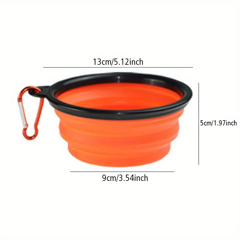 PawRoam Collapsible Pet Travel Bowl — Portable Silicone Food & Water Bowl for Dogs & Cats