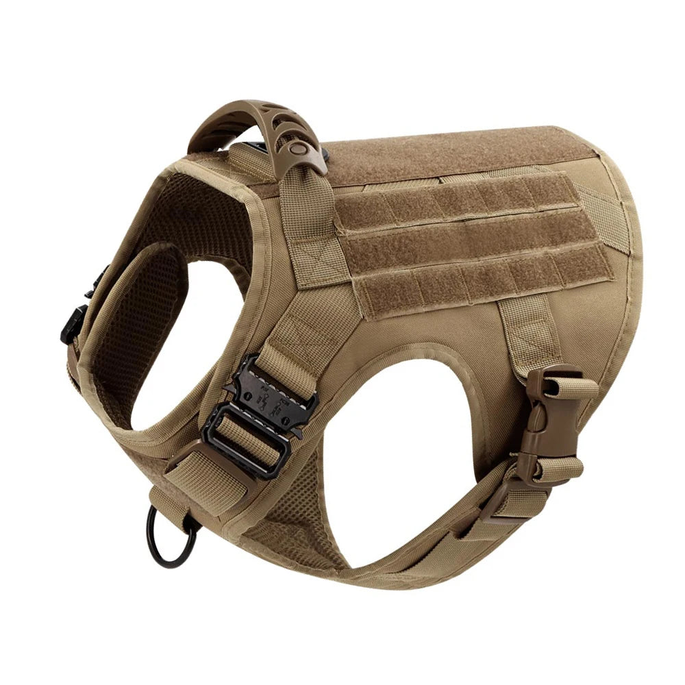 PawRoam Tactical Dog Harness & Leash Set — No-Pull Training Vest for Medium & Large Dogs