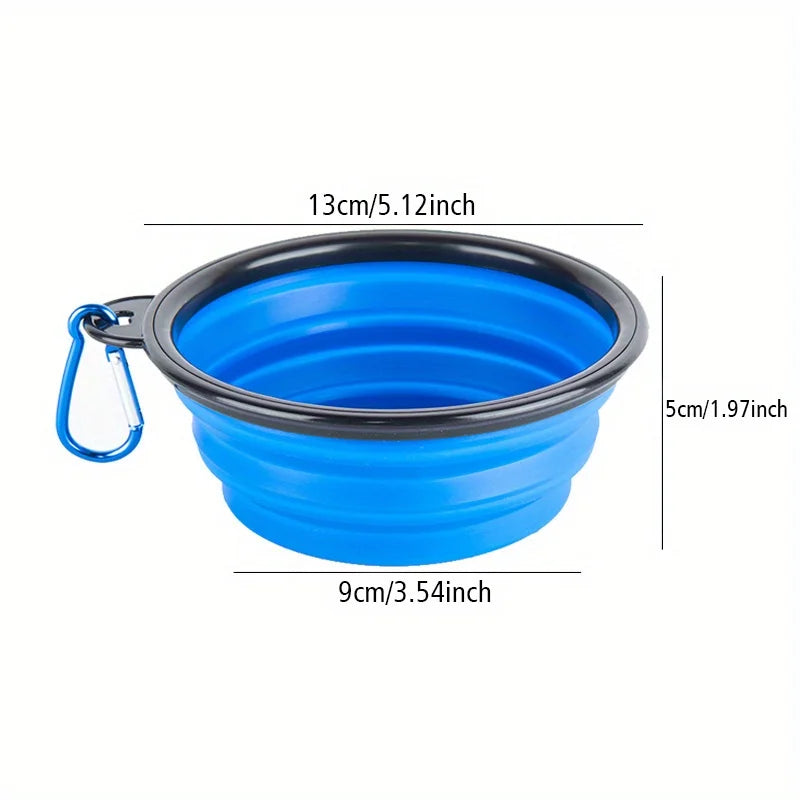 PawRoam Collapsible Pet Travel Bowl — Portable Silicone Food & Water Bowl for Dogs & Cats
