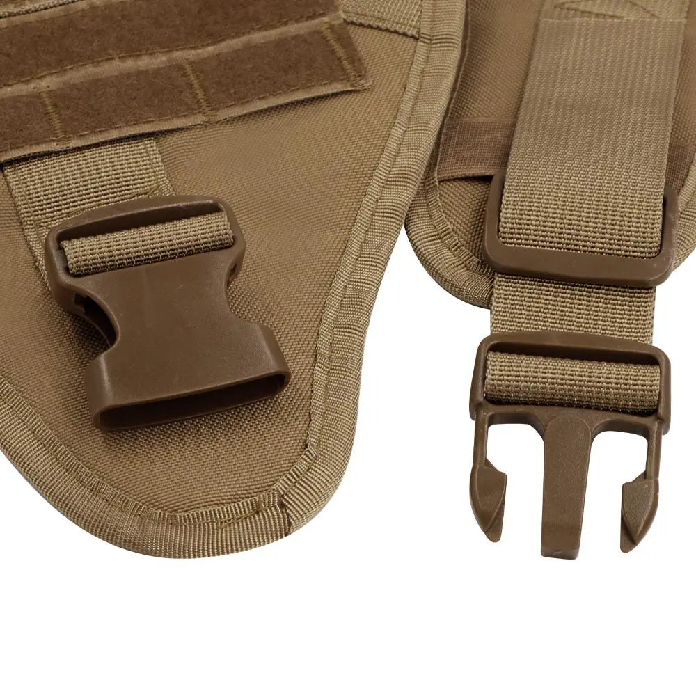 PawRoam Tactical Dog Harness & Leash Set — No-Pull Training Vest for Medium & Large Dogs