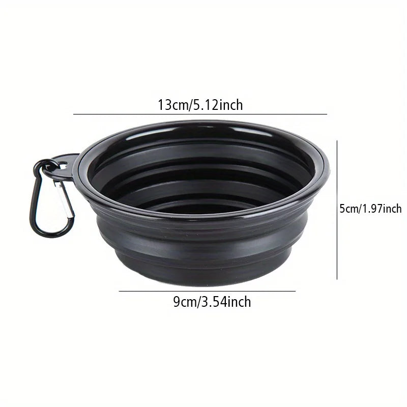 PawRoam Collapsible Pet Travel Bowl — Portable Silicone Food & Water Bowl for Dogs & Cats