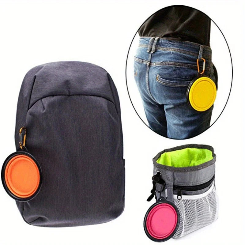 PawRoam Collapsible Pet Travel Bowl — Portable Silicone Food & Water Bowl for Dogs & Cats