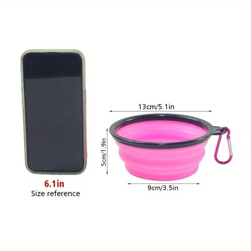 PawRoam Collapsible Pet Travel Bowl — Portable Silicone Food & Water Bowl for Dogs & Cats