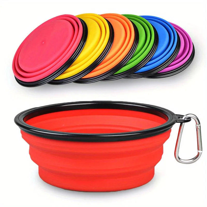 PawRoam Collapsible Pet Travel Bowl — Portable Silicone Food & Water Bowl for Dogs & Cats