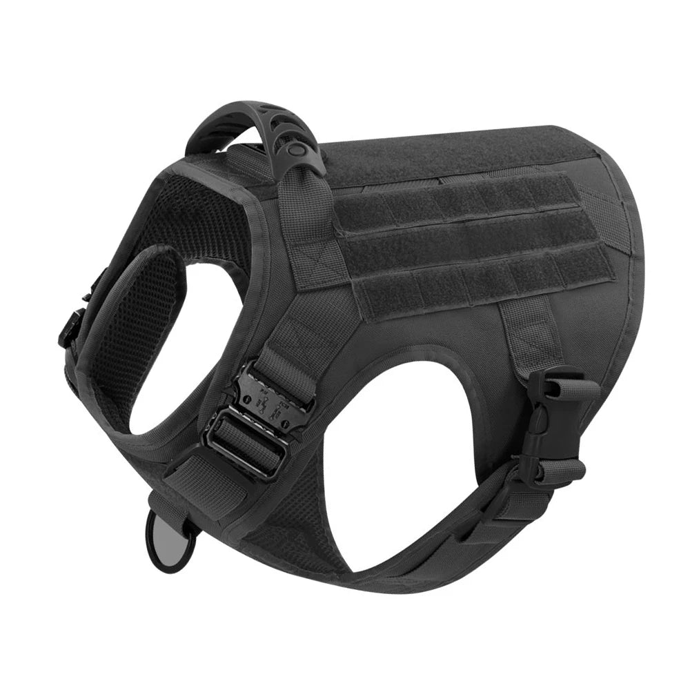 PawRoam Tactical Dog Harness & Leash Set — No-Pull Training Vest for Medium & Large Dogs