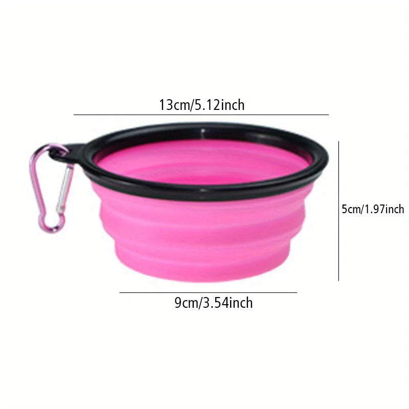 PawRoam Collapsible Pet Travel Bowl — Portable Silicone Food & Water Bowl for Dogs & Cats