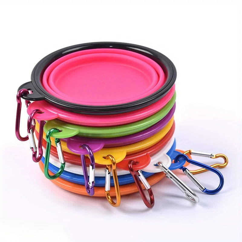 PawRoam Collapsible Pet Travel Bowl — Portable Silicone Food & Water Bowl for Dogs & Cats