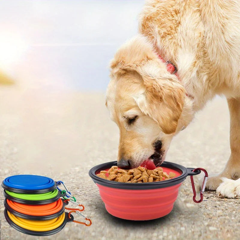 PawRoam Collapsible Pet Travel Bowl — Portable Silicone Food & Water Bowl for Dogs & Cats